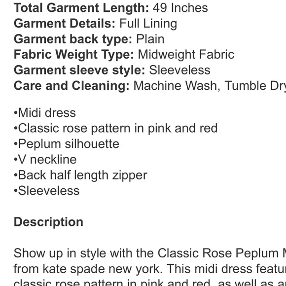 Kate spade dress NWOT - Picture 4 of 4